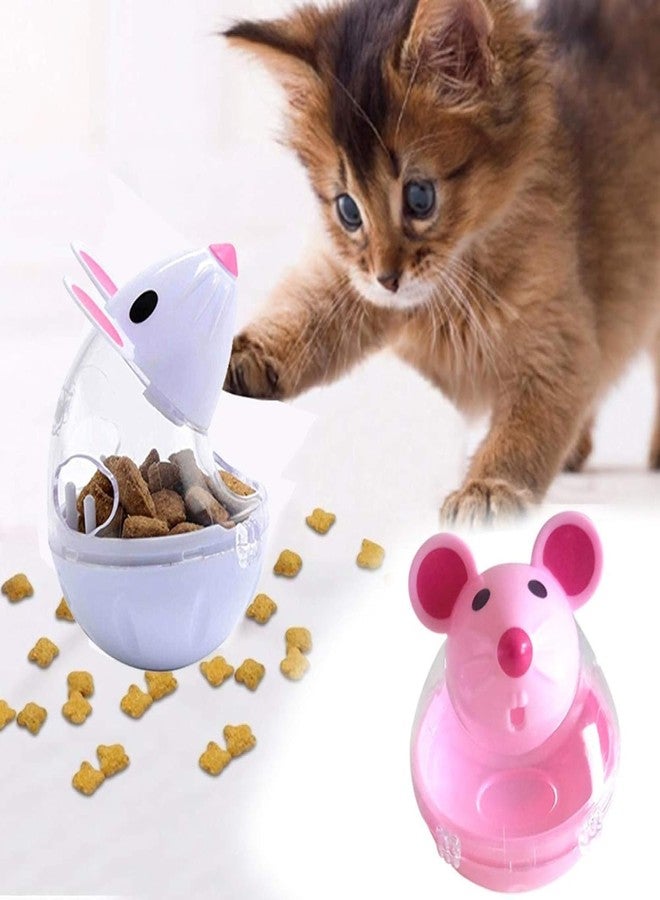Bwexxt White Interactive Toys for Cats, Cat Food Balls Slow Feeder Mice Shaped Tumbler, Pet Kitten Mouse Shape, Food Storage Dispenser, Feeder, for Indoor and Kitten Exercise - Image 5
